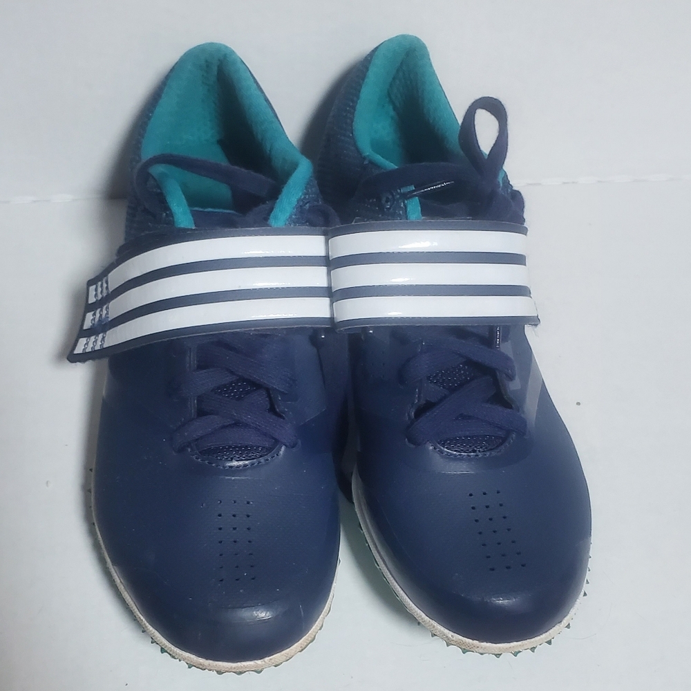 Adidas Adizero Navy and Teal Athletic track Shoes Mens Size 7 - Picture 2 of 9